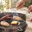 DONOVANQQ Bộ 3 thìa nướng BBQ, Dụng cụ nướng thịt có tay cầm dài bằng gỗ không gỉ, Dụng cụ nướng thịt dày chịu nhiệt để cắm trại ngoài trời