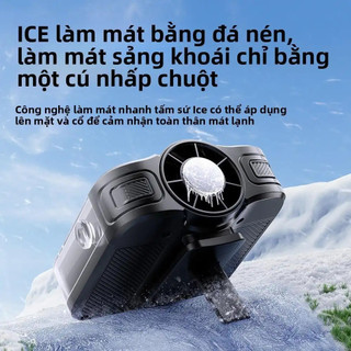 Quạt Treo Cổ Quạt Làm Mát Quạt Đeo Cổ Quạt Mini Làm Lạnh Bằng ICE 100 Cấp Độ Dùng Ngoài Trời
