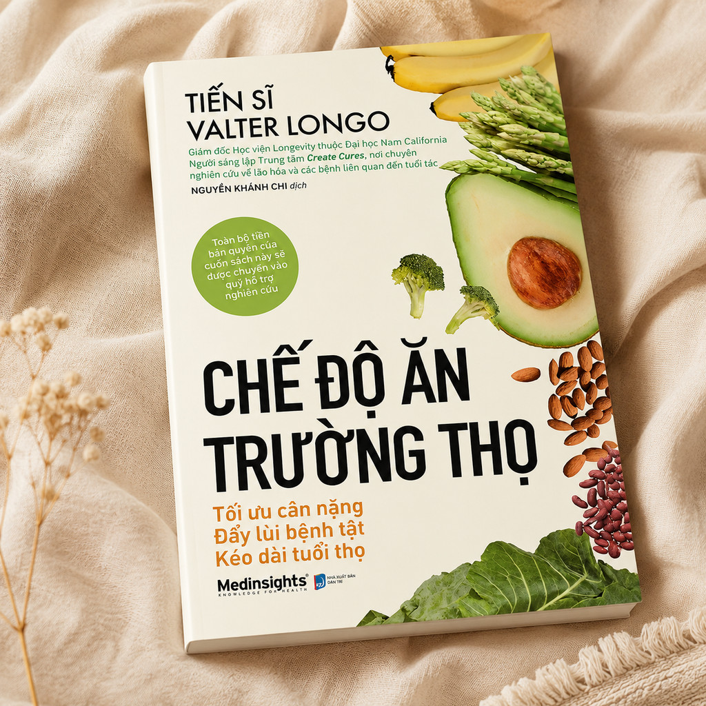 Sách - Chế Độ Ăn Trường Thọ - Tối ưu cân nặng, đẩy lùi bệnh tật, kéo dài tuổi thọ