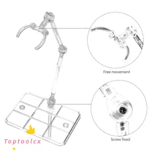 TOPTOOLCX Hành Động Hình Hiển Thị Đứng, Giá Lắp Ráp Mô Hình Gundam, Hoàn Hảo Trong Suốt PVC Di Chuyển Mô Hình Hỗ Trợ Đứng Phụ Kiện Búp Bê