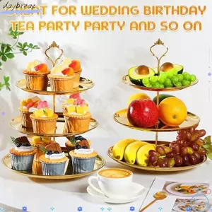 Khay đựng bánh DAYBREAK, Đế trưng bày bánh thanh lịch bằng thép không gỉ, Đĩa tráng miệng 2 / 3 lớp bền bỉ