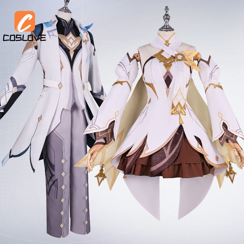 Genshin Impact Lumine Aether Trang Phục Mới Cosplay Quần Áo Trọn Bộ Trang Phục Trang Phục Dành Cho Người Lớn Du Lịch H & E Da Cosplay