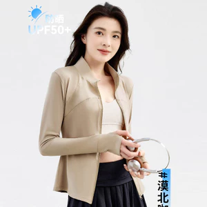 Áo khoác chống nắng nữ dài tay hình dáng ôm để cưỡi ngựa chạy bộ và tập luyện hàng ngày