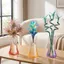 DONOVANQQ 5 Bình hoa PVC trong suốt, Bình hoa thủy canh có thể gập lại gấp, Bình hoa chống rò rỉ nhẹ Phòng cắm hoa chống rò rỉ chống rò rỉ