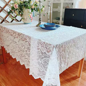 Khăn trải bàn kiểu Ins, phiên bản Hàn Quốc, nối ren lãng mạn, chống trượt, tươi mát và đa năng trang trí nhà cửa