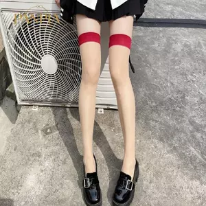 PNPIA- 1 Cặp Nylon Siêu Mỏng Dài Sos Stoings Trong Suốt Đùi Cao Stoings Nữ Bé Gái Đầu Gối Cao Sos