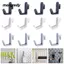MARGREDY 10 Cái Móc treo bảng lỗ, Móc treo xiên treo tường hình chữ J, Giá đựng dụng cụ phần cứng bền bỉ Giá đựng đồ sắp xếp Bộ khóa tiện ích Móc chốt