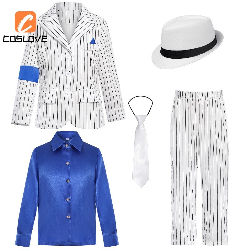 Trẻ Em Micheal Jackson Trắng Phù Hợp Với Khiêu Vũ Cosplay Quần Áo Trọn Bộ Trang Phục Trang Phục Cho Người Phụ Nữ Trình Diễn Sân Khấu Cosplay
