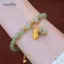 AqToCna Hai Lớp Nữ Giả Ngọc Đính Hạt Vòng Tay Trang Sức Bé Gái Tiệc Cưới Hàn Quốc Món Quà Trang Sức AqToCna