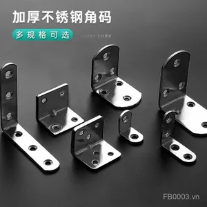 Mã góc bằng thép không gỉ 90 độ Giá đỡ góc phải Tam giác Giá đỡ sắt Kết nối mảnh l Giá đỡ gỗ gia cố Phần cứng HIKK