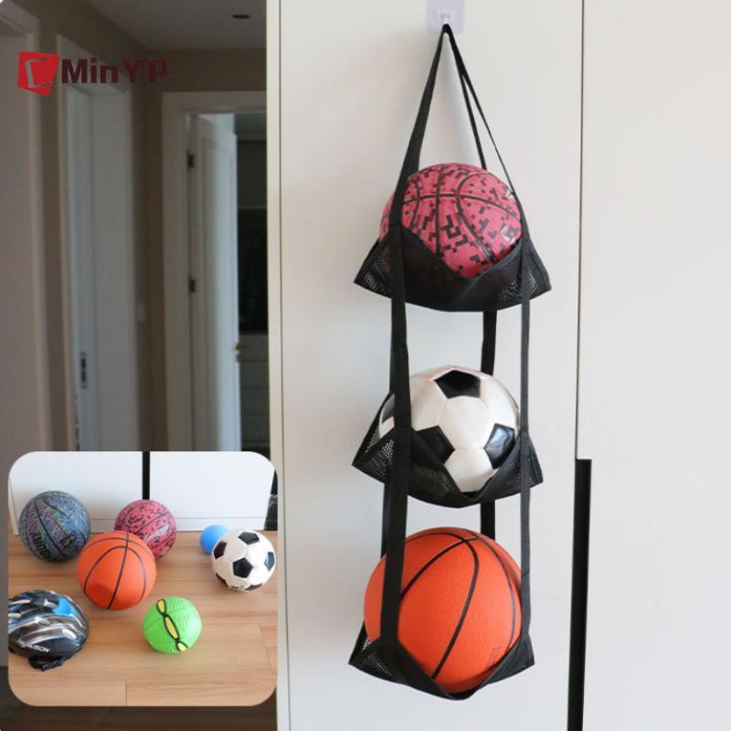 Túi đựng bóng rổ lưới CMinYP 3 nhà thơ treo tường tổ chức để truy cập Qui trong phòng tập thể dục Trường học Vinh quang
