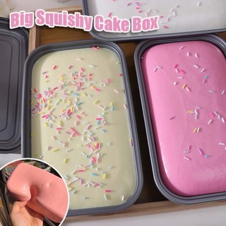 Big Squishy Hộp Bánh Dính Tay Chậm Rebond Rebound Đồ Chơi Bóp Đồ Chơi Chậm Phục Hồi PU Hoạt Hình Đồ Chơi Trẻ Em Quà Tặng