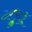 Móc khóa mái chèo Pickleball SMILE, có thể tháo rời có khóa Mặt dây chuyền dòng thể dục, Túi Dopamine thời trang quyến rũ