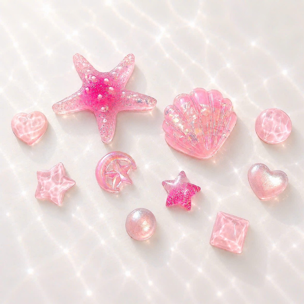[ĐỘC QUYỀN] Set Charm Biển Xanh Sao Biển Vỏ Sò Resin Trong Suốt Kawaii DIY Gắn Dép Cute Đại Dương Pastel Lung Linh 🌊✨