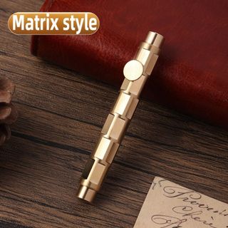 Bút máy kim loại SENRTY, Chữ viết tay có thể mở rộng Bút đồng thau cổ điển, Nghệ sĩ di động Viết ngắn Retro Mini Pocket Pen Văn phòng phẩm