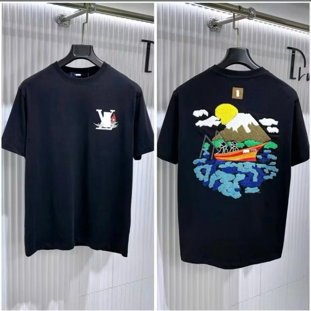（Giao hàng 24h）Angela Áo phông Angela trắng basic chữ xanh unisex form rộng đẹp hot trend