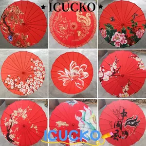 Ô trang trí nữ ICUCKO, 10 màu Ô giấy dầu phong cách cổ Trung Quốc, Cô dâu chất lượng cao Biểu diễn khiêu vũ phong cảnh
