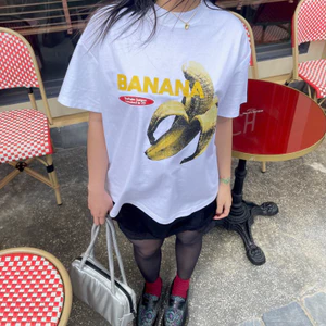 （Giao hàng 24h）Angela - Áo Banana - Áo Thun Trái Cây Form Boxy UNISEX "CHUỐI"