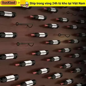 Giá để rượu vang đỏ SUNKISSD, Khung trang trí treo tường bằng sắt, Giá để rượu phong cách Châu Âu Giá trưng bày treo