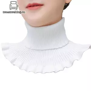 Tweeduj Ấm Dệt Kim Cổ Giả Len Nữ Turtlene Dệt Kim Giả Cổ Áo Giả Có Thể Tháo Rời Ne Khăn quàng Cổ Thiên Chống Gió Giả VN