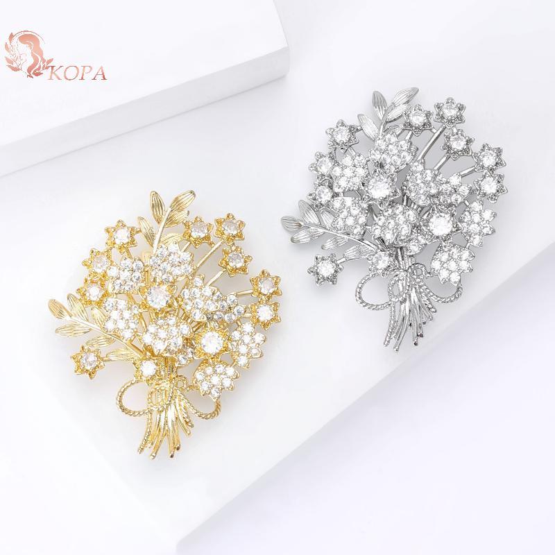 KOPA Thời Trang Kim Cương Giả Tiền Cây Thổ Cẩm Dành Cho Nữ Quần Áo Áo Áo Trang Sức Phụ Kiện VN