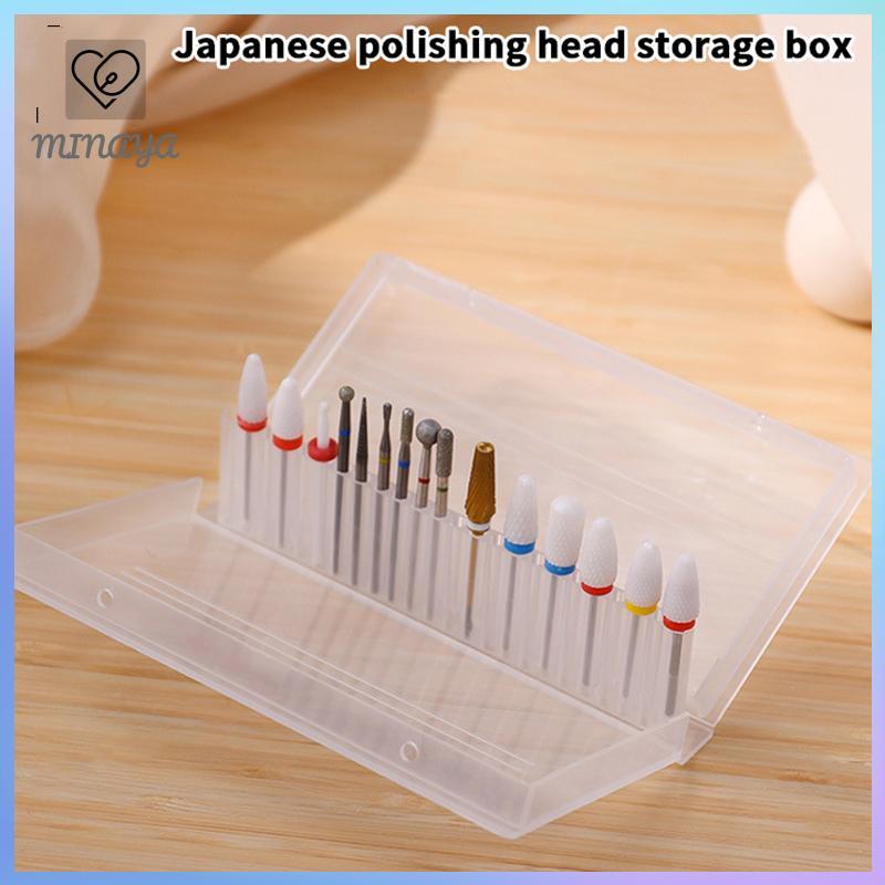 [MINAYA] Hộp lưu trữ mũi khoan móng tay 20 / 24 lỗ Giá đỡ đầu mài móng tay Giá đỡ màn hình Bộ làm sạch Máy cắt chống bụi Dụng cụ làm móng tay VN