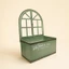 Arched Window Planter Đau khổ Hoàn thiện Vintage Iron Planter Giá đỡ cây trồng uncoveredTop Flower Trough Đế ổn định