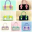 Túi xách silicon THEGIRL8B, Tote Mini nơ có thể giặt được chống thấm nước, Hộp đựng mỹ phẩm Túi đeo trên cùng khóa màu cầm tay bền bỉ Sử dụng văn phòng