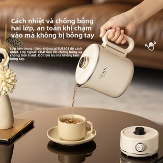Ấm đun nước điện gấp Ấm đun nước du lịch Thép không gỉ nhỏ Cốc nước sôi ngoài trời Mini Stew Cup Di động