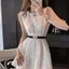 Sức Mạnh Đàn Hồi Phù Hợp Với Dây Mỏng Nữ Váy Áo Len Blazer Eo Eo Eo Eo Thắt Lưng Trang Trí Đen 5.29
