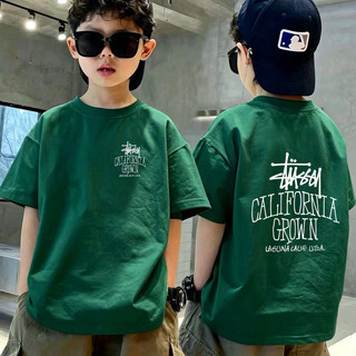 Áo Thun Trẻ Em Unisex In Chữ Thời Trang, Cotton Mềm, Áo Ngắn Tay, Phù Hợp Đi Học & Chơi, Cho Bé 3-12 Tuổi