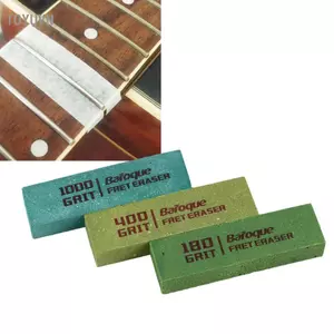 Toyuvn Khối đánh bóng băn khoăn Dụng cụ tẩy đàn guitar đa chức năng Hoạt động dễ dàng 3 CÁI Kích thước nhỏ gọn Chống mài mòn với hộp lưu trữ cho đàn guitar cổ điển dân gian
