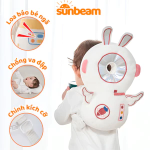Gối Bảo Vệ Đầu Lưng Cho Bé Tập Đi Phát Loa Báo Khi Ngã, Đệm Chống Va Đập Đầu Cho Trẻ Em An Toàn