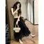 Váy voan không đều dành cho nữ mùa xuân hè 2026 cạp cao Drape Slimer Look All-Match
