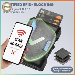 SAFENH RFID Bloing Ví Nhôm, Khe Da, Hộp Đựng Thẻ Nam VN