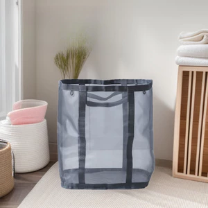 Giỏ đựng đồ giặt bẩn dung tích lớn, thiết kế rỗng kiểu Hàn Quốc, có thể gập lại để sử dụng tại nhà, túi đựng đồ di động và treo tường