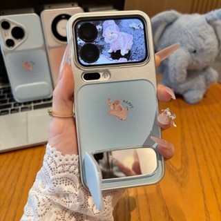 Sơn Dầu Mini Voi Điện Thoại Trường Hợp + Gương Đứng Cho iPhone 17 16 15 14 13 12 11 Pro Max