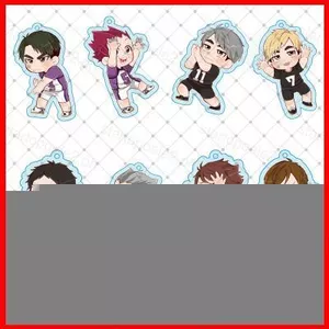 ST2 Haikyuu!! Móc Khóa Hinata Shoyo Acrylic Móc Khóa Kageyama Tobio Anime Dễ Thương Chìa Khóa Acrylic Mặt Dây Chuyền Kozume Kenma T