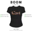 BOOM Áo Baby Tee Nữ Cotton Ôm Body-Áo Thun Ngắn Tay Y2K In Hình PhongCách Mùa Hè, Cổ Tròn Hàng Đầucách hàn quốc phong014