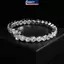 MAKY 4 Cái / bộ Nữ Pha Lê Bộ Trang Sức Nữ Charm Nelace Vòng Tay Bông Tai Trắng Zircon Dây Xích Nelace VN