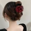 PYCOU Vuốt Tóc Hoa Hồng, Lông Mềm Phong Cách Hàn Quốc Half Updo Kẹp Tóc, Phụ Kiện Tóc Trang Trí Tóc Sang Trọng Vuốt Tóc Nữ
