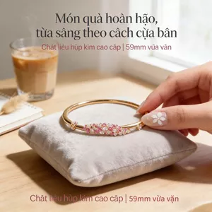 Mẫu mới vòng Tay Hoa Cổ Điển Bọc Vàng - Kết hợp Zircon hồng, Phong cách Hàn Quốc，Lắc tay giá rẻ，quà tặng bạn gái ý nghĩa