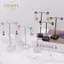PNPIA- Kim Loại Trang Sức Hiển Thị Đứng Trong Suốt Acrylic Stud Bông Tai Giá Đỡ Móc Treo Counter Case Trang Sức Tổ Chức Bó Hoa Trang Trí