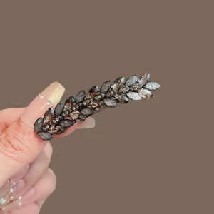 MAUROPOLI Kính Kim Cương Giả Lúa Mì Tai Kẹp Tóc Nữ Phong Cách Mới Cao Cấp Bên Nổ Kẹp Đơn Giản Phù Hợp Với Tóc Gãy Mỏ Vịt Kẹp