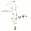 Bộ trang sức WEETW Green Pip, Vòng đeo tay trái cây xanh nhiều lớp pha lê, Mặt dây chuyền mùa hè đầy sao Men bất đối xứng Sweet Dainty Chain Party