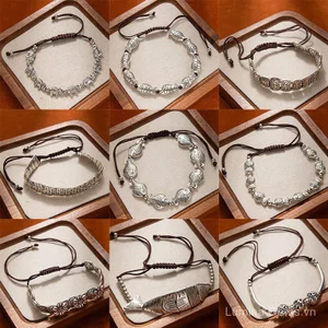 Phong Cách Dân Tộc Hơn Phong Cách Tây Tạng Vòng Tay Có Thể Điều Chỉnh Cá Nhỏ Voi Vòng Tay Retro Tay Dệt Vòng Tay