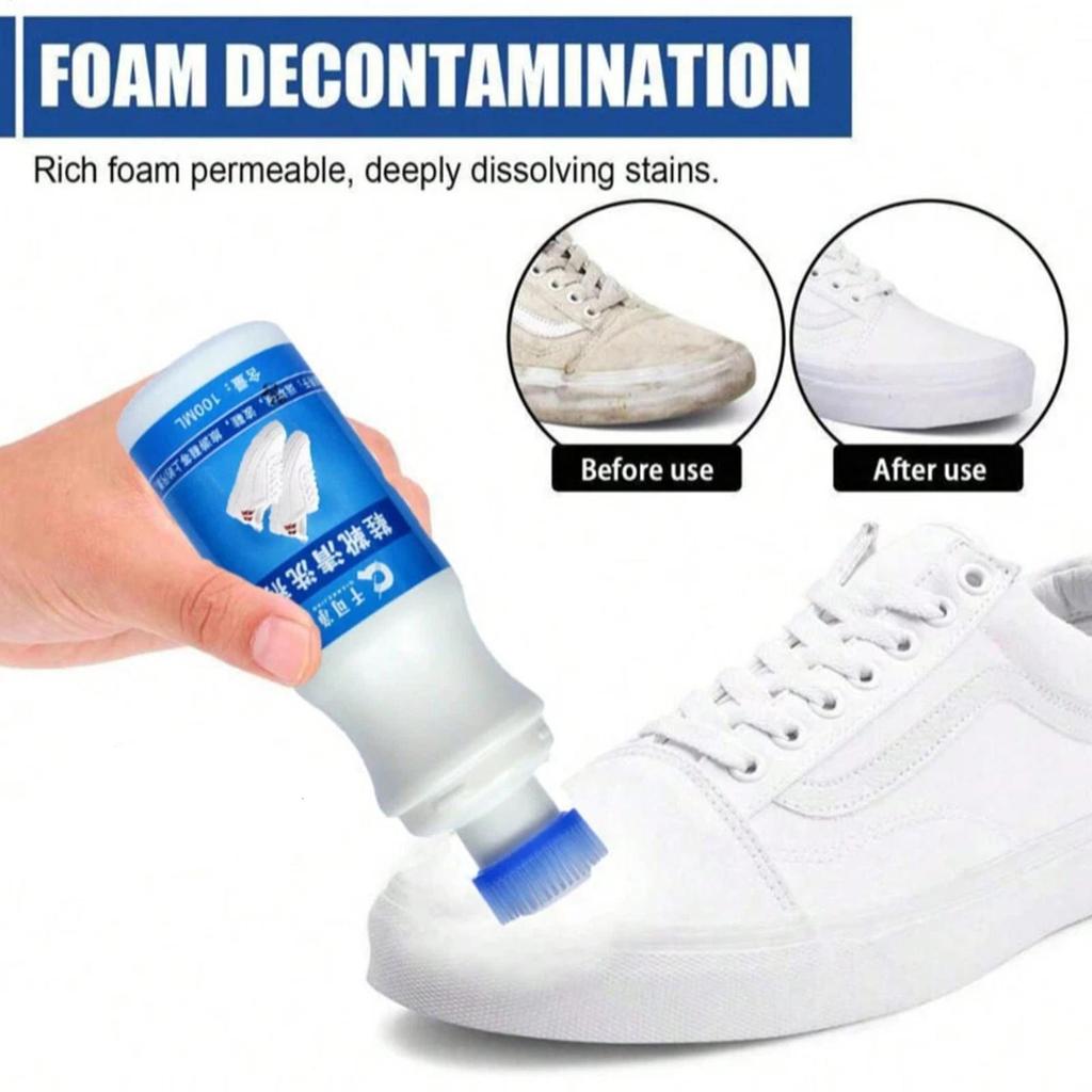 Trắng Giày Sneaker Cleaner 100ml Foam No-Wash Polisher Giày Trắng Đánh Bóng Cho Da Vải Lưới jiwvn