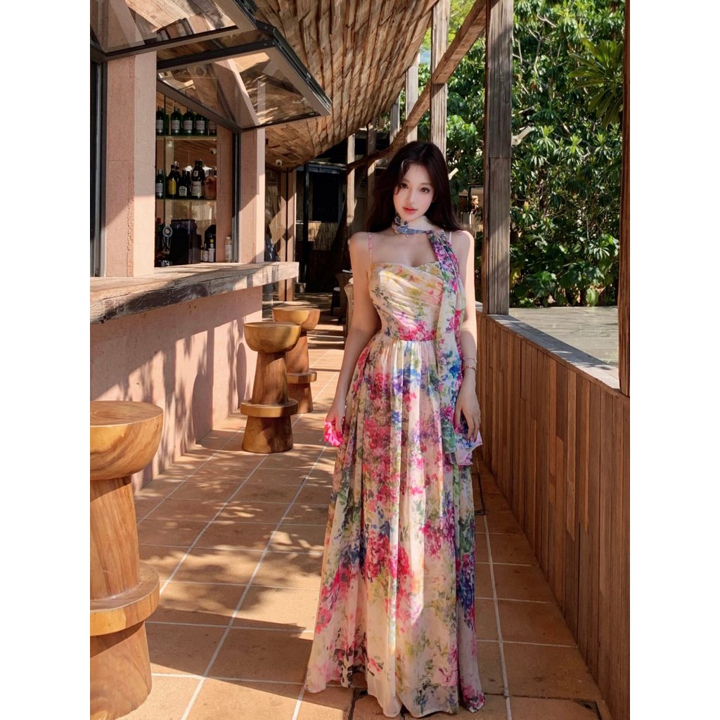 Đầm voan tơ organza hoa Pháp
