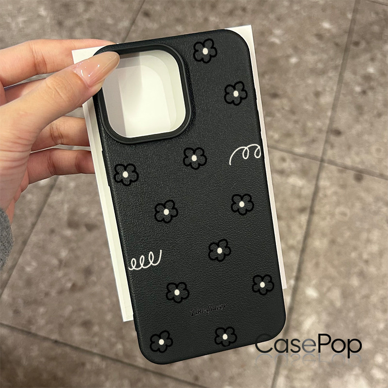 Ốp lưng iPhone 17 16 Pro Max 15 14 13 12 11 Họa tiết Hoa tối giản