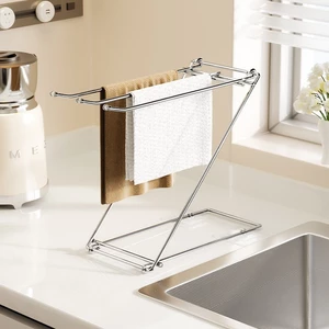 Giá thoát nước bằng thép không gỉ nhà bếp, giá đựng nước rửa chén đa chức năng, giá đựng cống có thể gập lại